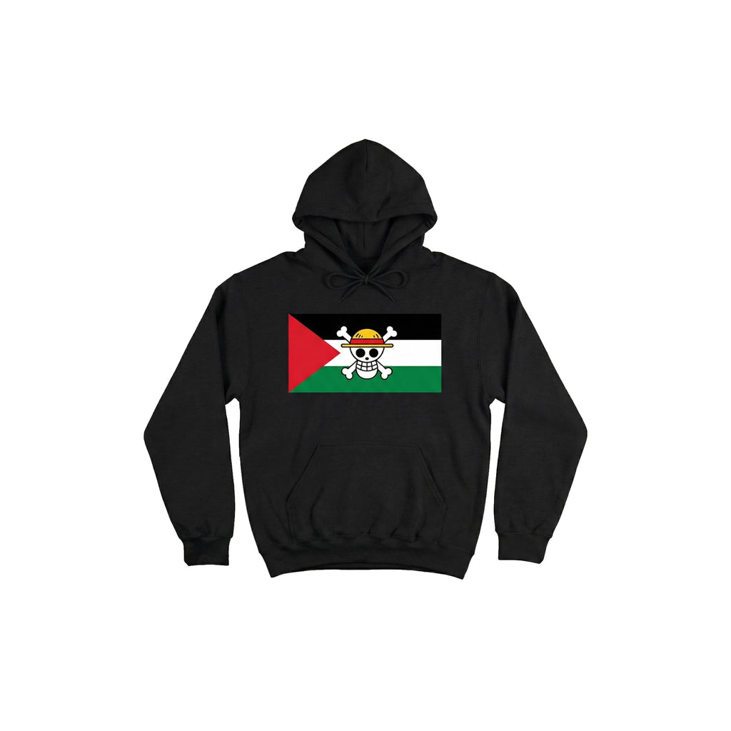Staw Hats for Palestine Black Hoodie