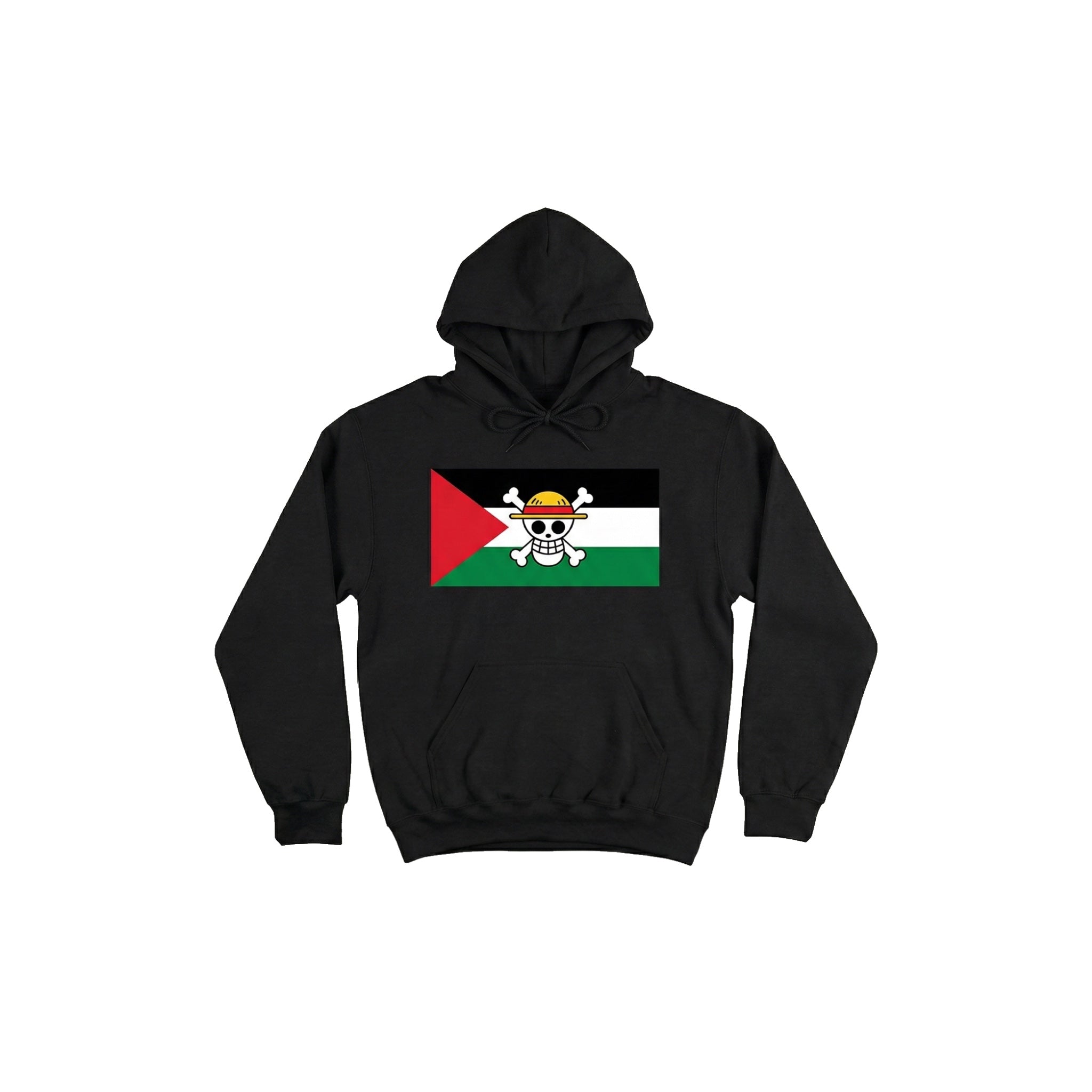 Staw Hats for Palestine Black Hoodie
